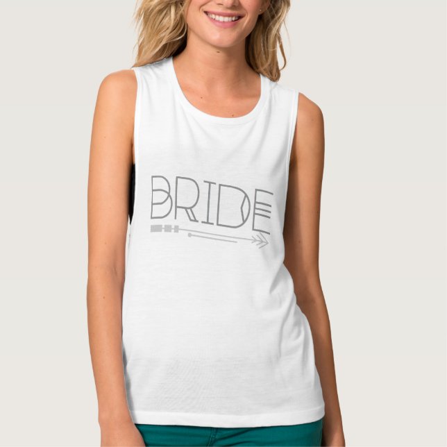 Tribal Bride & Arrow | Hochzeit | Muskeltank Tank Top (Vorderseite)