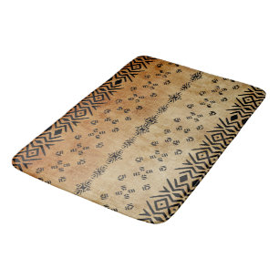 Tribal Brown Beige Badematte