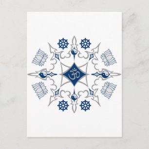 Tribal-buddhistische Symbole Postkarte