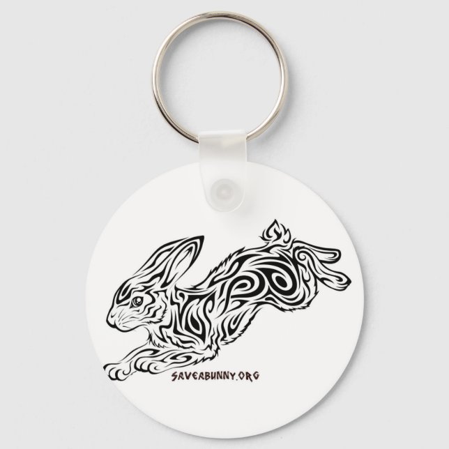 Tribal Bunny Schlüsselanhänger (Vorderseite)