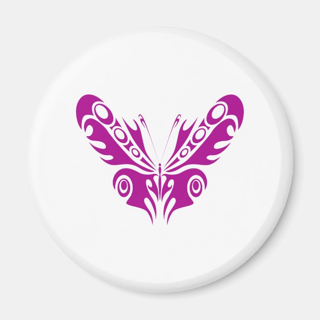 Tribal Butterfly Tattoo Design Magnet (Vorne)