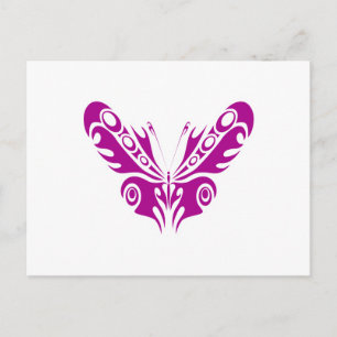 Tribal Butterfly Tattoo Design Postkarte