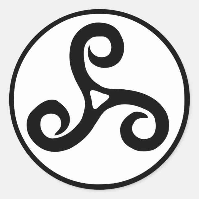 Tribal Celtic Spiral Round Sticker (Vorderseite)