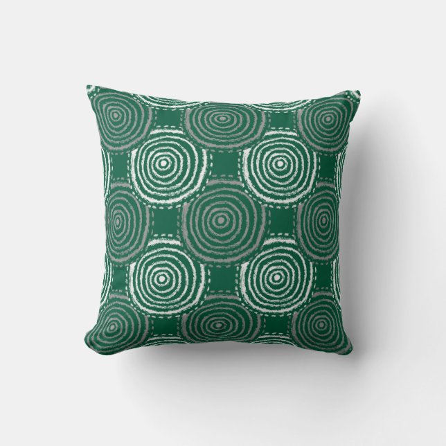 Tribal Circle Pattern Throw Pillow Kissen (Vorderseite)