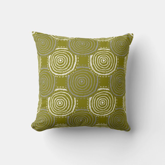 Tribal Circle Pattern Throw Pillow Kissen (Vorderseite)