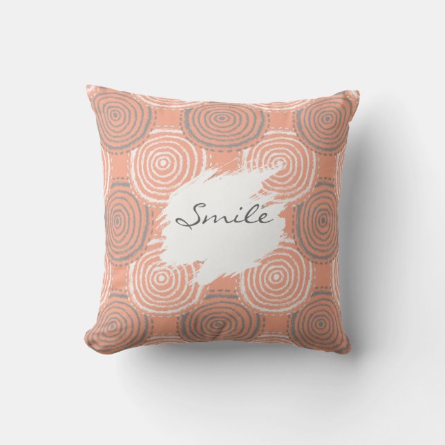 Tribal Circle Pattern Throw Pillow Kissen (Vorderseite)