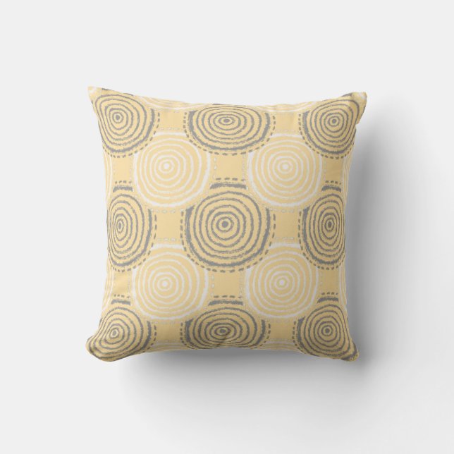 Tribal Circle Pattern Throw Pillow Kissen (Vorderseite)