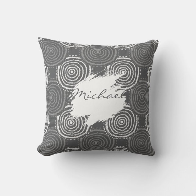 Tribal Circle Pattern Throw Pillow Kissen (Vorderseite)