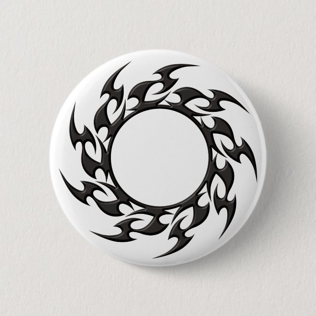 Tribal Circle Tattoo Button (Vorderseite)