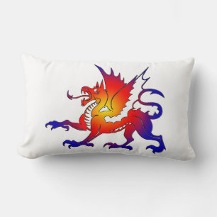 Tribal Color Dragon Pillow Lendenkissen