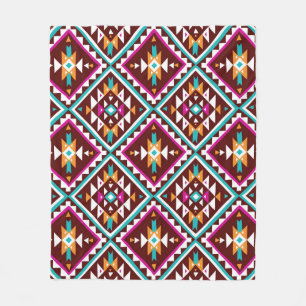 Tribal Colorful Geometry: Ethnische Vintage Schönh Fleecedecke