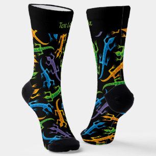 Tribal Colorful Lizards Muster Socken
