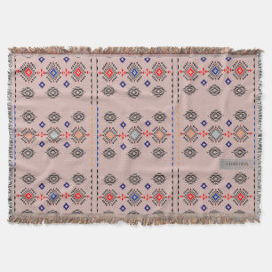 Tribal Colorful Southwestern tan werfen Blanket Decke