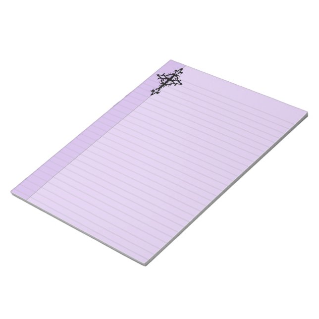 Tribal Cross Pastel Goth Legal Notepad Notizblock (angewinkelt)