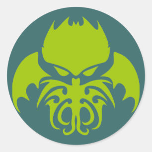 Tribal Cthulhu Runder Aufkleber