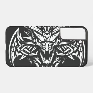Tribal-Dämonenkopf-Grafik von BurnsInHell Samsung Galaxy Hülle
