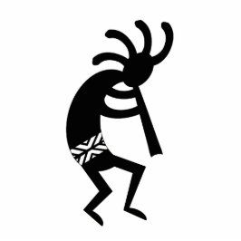 Tribal Dancing Kokopelli Südwest Weihnachtsbaum Fotoskulptur Ornament