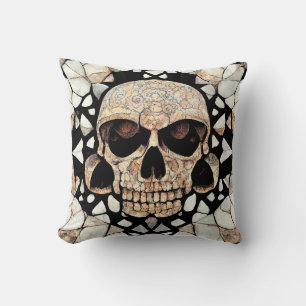 Tribal Decorative Ornament Mayan Skull Art Kissen