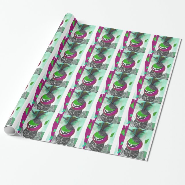 Tribal Design Green Geschenkpapier (Ungerollt)
