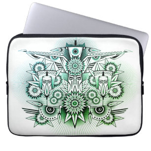 Tribal Design Grünstich Laptopschutzhülle