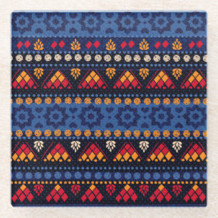 Tribal-Design: Multifunktionales nahtloses Muster. Glasuntersetzer