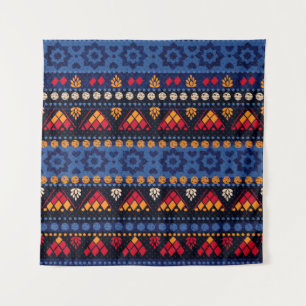 Tribal-Design: Multifunktionales nahtloses Muster. Wandteppich