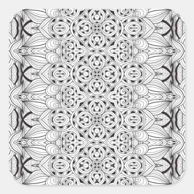 Tribal Design Quadratischer Aufkleber (Vorderseite)