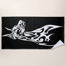 Tribal Doberman Silhouette Minimal Black White