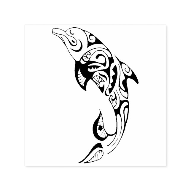 Tribal Dolphin Permastempel (Design)