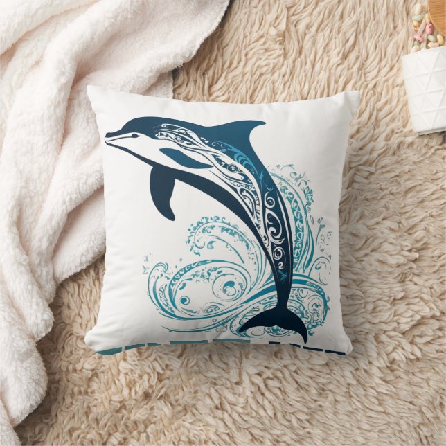 Tribal Dolphin Print Kissen (Decke)