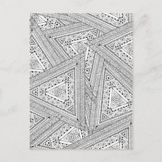 Tribal Doodle 2 Postkarte (Vorderseite)