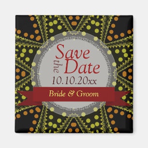Tribal Dots Art speichert das Date Magnet