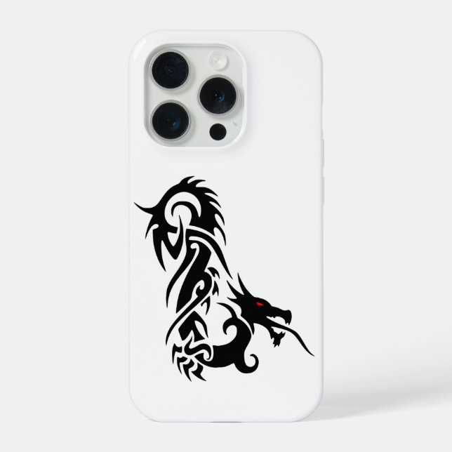 Tribal-Drache iPhone 15 Pro Hülle  (Rückseite)