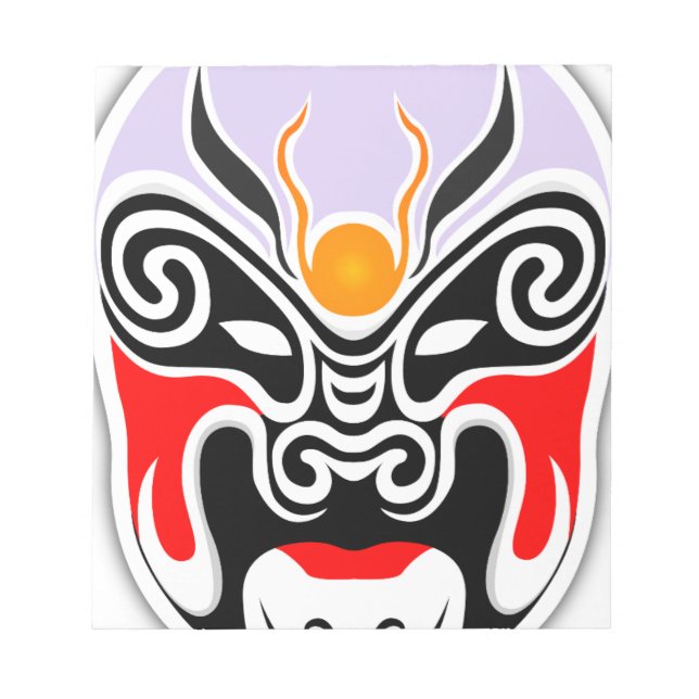 Tribal Dragon Mask Notizblock (Vorderseite)