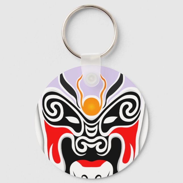Tribal Dragon Mask Schlüsselanhänger (Vorderseite)
