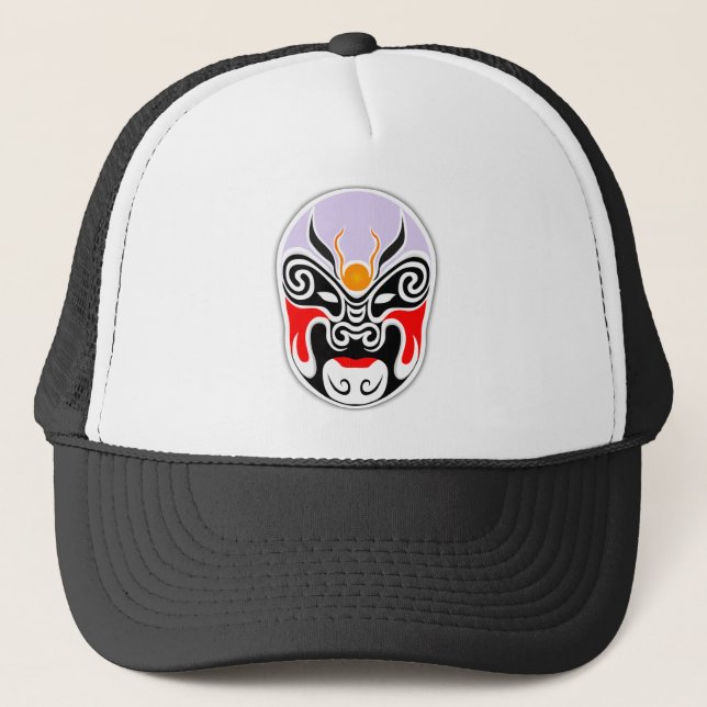 Tribal Dragon Mask Truckerkappe (Vorderseite)