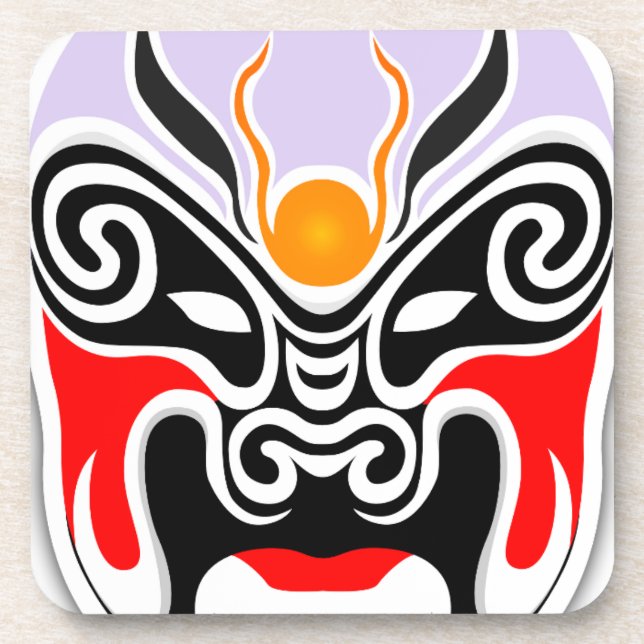 Tribal Dragon Mask Untersetzer (Vorderseite)
