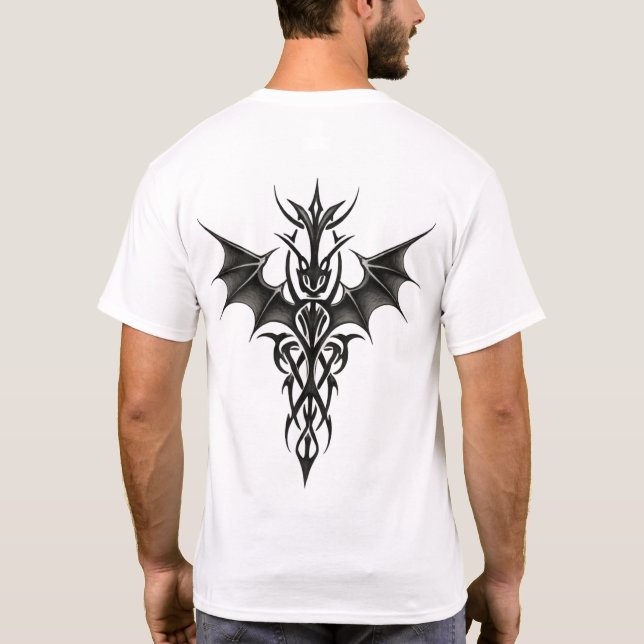 Tribal Dragon Totem T-Shirt (Rückseite)