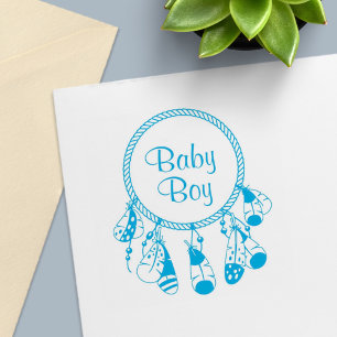 Tribal Dreamcatcher Boho Baby Junge Permastempel