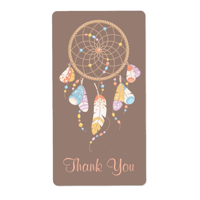 Tribal Dreamcatcher Boho Brown Vielen Dank (Vorne)