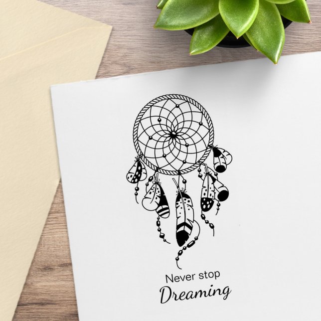 Tribal Dreamcatcher Boho Gummistempel (Von Creator hochgeladen)