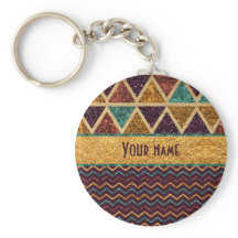 Tribal Dreiecke Chevrons Imitate Glitzer Foil