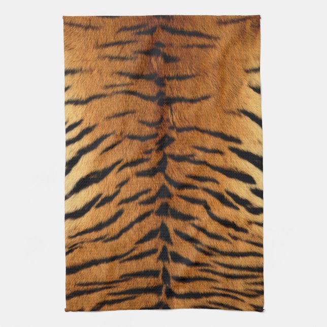 Tribal Dschungeltierpelz Tiger Print Geschirrtuch (Vertikal)