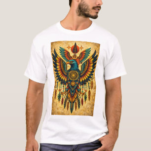 Tribal Eagle Geist – Boho Federn & Heilige Symbole T-Shirt
