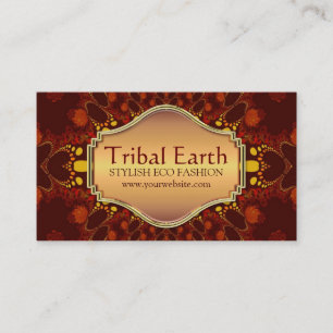 Tribal Earth Öko Fashion Art Business Card Visitenkarte