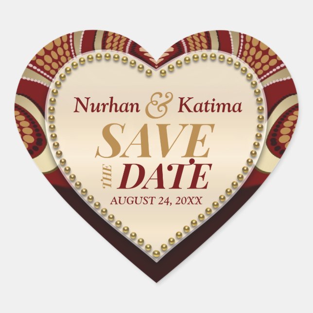 Tribal Earth Save the Date Sticker (Vorderseite)