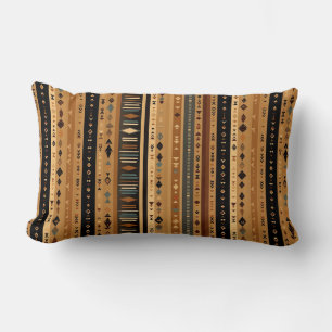 Tribal Earthy Textures Lendenkissen