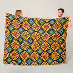 Tribal-Einfluss des Bold Geometric Diamond Pattern Fleecedecke