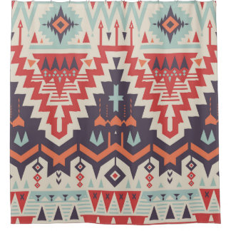 Tribal Elegance: Geometrisches Ethnic Print Duschvorhang