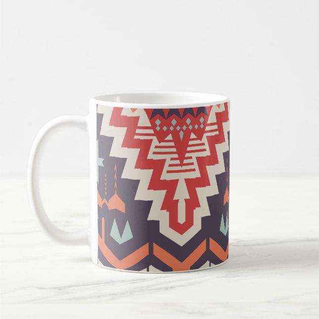 Tribal Elegance: Geometrisches Ethnic Print Kaffeetasse (Links)